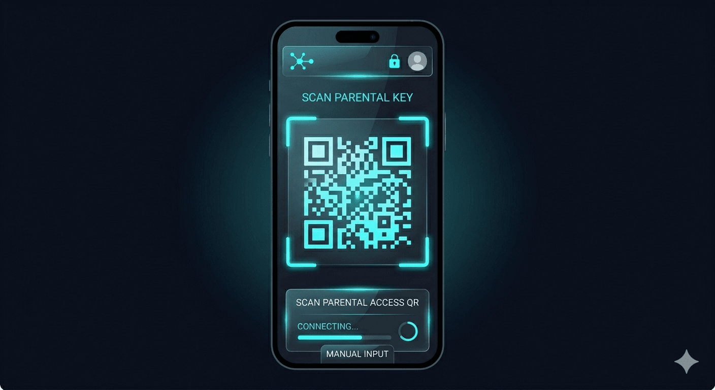 QR kód pro přístup dítěte bez registrace